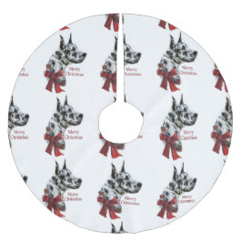 Harlequin Great Dane Weihnachten Polyester Weihnachtsbaumdecke