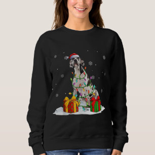 Harlequin Great Dane Weihnachtsbaum Lichter Xmas P Sweatshirt