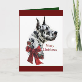 Harlequin Great Dane Weihnachtsgeschenk Feiertagskarte