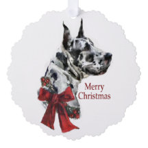 Harlequin Great Dane Weihnachtsgeschenk