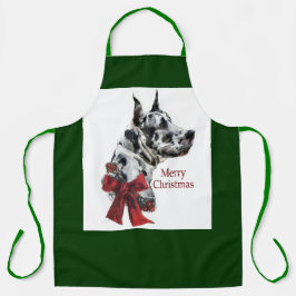 Harlequin Great Dane Weihnachtsgeschenk Schürze