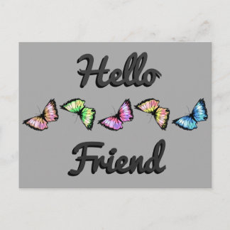 "Harlequin" (Hallo Freund) Postkarte