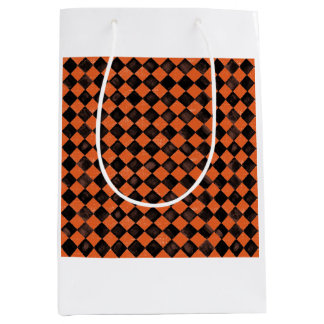 Harlequin in schwarz und orange mittlere geschenktüte