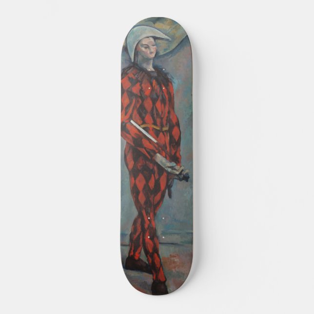 Harlequin (Joker) (von Paul Cézanne) Skateboard (Vorderseite)