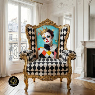 Harlequin Königin Abstract Groß Möbel Dekupage Seidenpapier