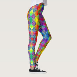 [Harlequin-Krawatte-Färbung] Karond-Fraktal geprüf Leggings