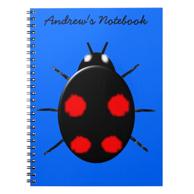 Harlequin Ladybird Anpassbares Notebook Notizblock (Vorderseite)