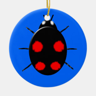 Harlequin Ladybird Kids Custom Birthday Keramikornament