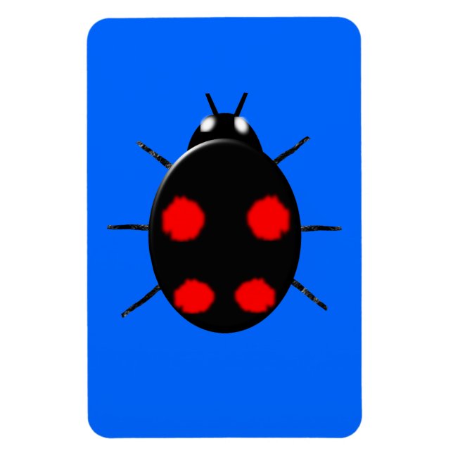 Harlequin Ladybird Premium Magnet (Vertikal)
