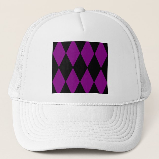 Harlequin lila truckerkappe (Vorderseite)