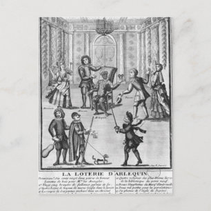 Harlequin-Lotterie Postkarte