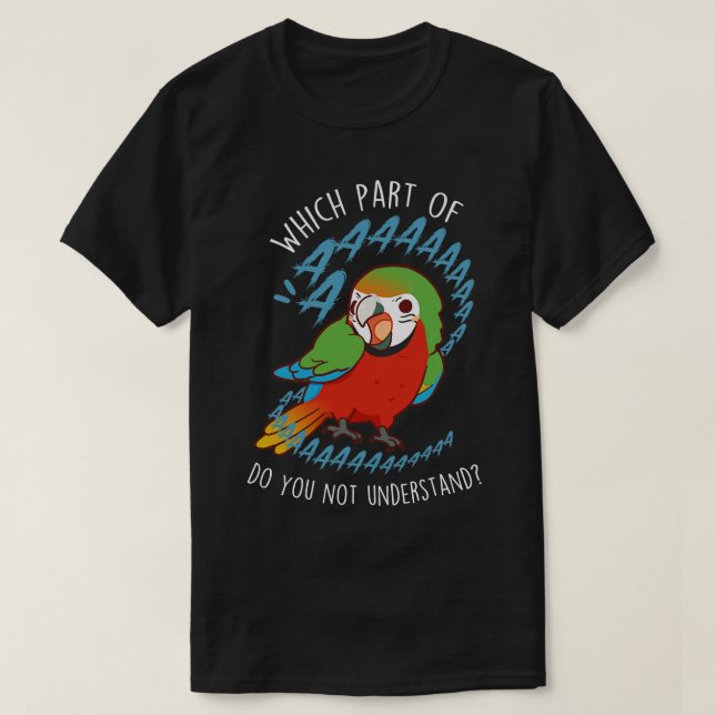 Harlequin Macaw Parrot Aaaa T-Shirt (Design vorne)