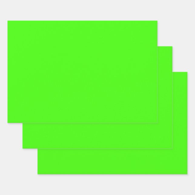 Harlequin Neon Green Solid Color Geschenkpapier Set (Set)