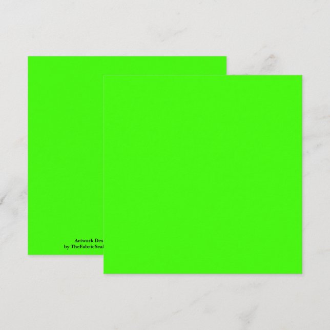 Harlequin Neon Green Solid Color Karte (Vorne/Hinten)