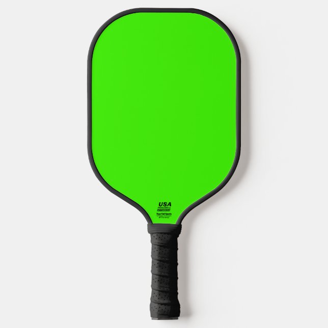 Harlequin Neon Green Solid Color Pickleball Schläger (Vorderseite)