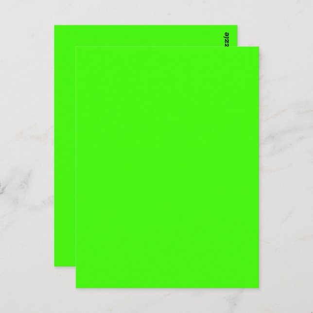 Harlequin Neon Green Solid Color Postkarte (Vorne/Hinten)