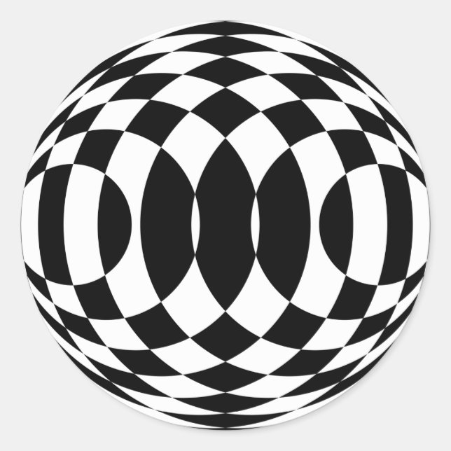 Harlequin Op-Art (Stickers) Runder Aufkleber (Vorderseite)
