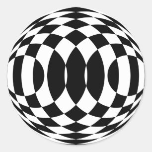 Harlequin Op-Art (Stickers) Runder Aufkleber