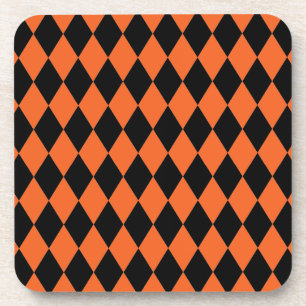 Harlequin Orange und Black Untersetzer