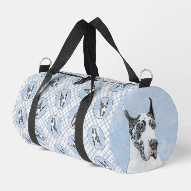 Harlequin Original Dog Art Duffle Bag (Linke Seite)