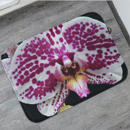 Harlequin Phalaenopsis Orchid Floral Badematte