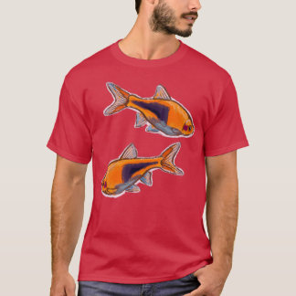 Harlequin Rasbora Niedliches Crayon Fish Design T-Shirt