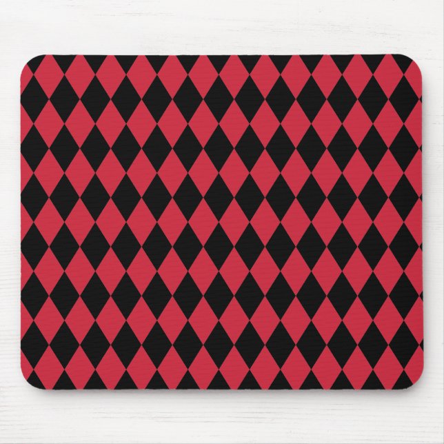 Harlequin Red und Black Mousepad (Vorne)