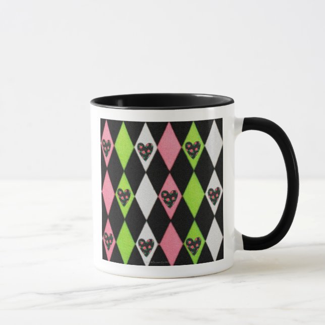 Harlequin-Rose Harlequin-Druck Tasse (Rechts)