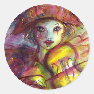 HARLEQUIN RUNDER AUFKLEBER