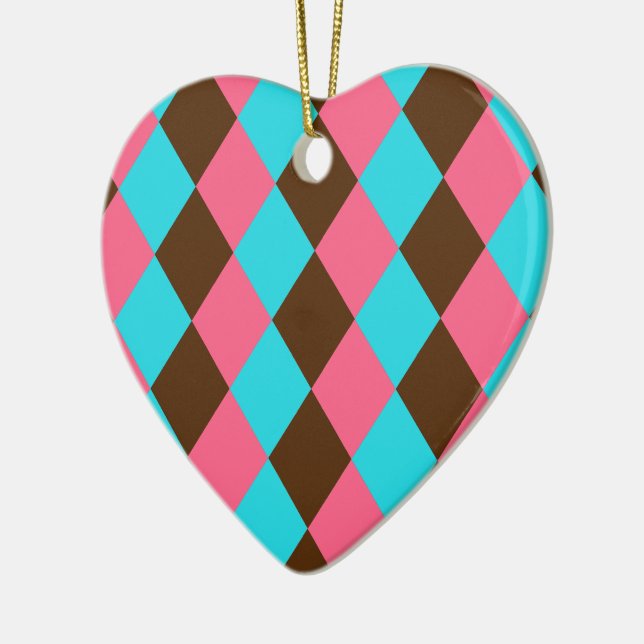 Harlequin, Schokolade Pastel Heart Ornament (Links)