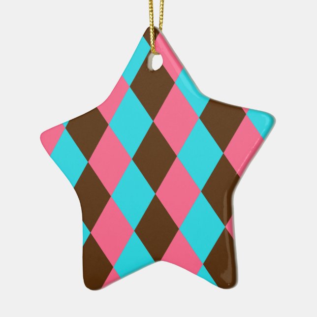 Harlequin, Schokolade Pastel Star Ornament (Links)