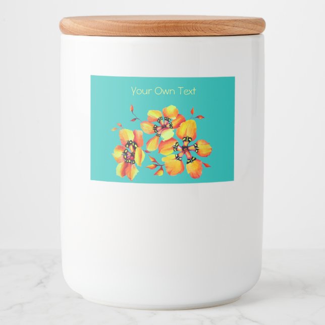 Harlequin Sparaxtricolor Blume Lebensmitteletikett (Vorderseite)