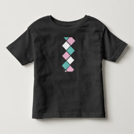 Harlequin T - Shirt für Kleinkinder (Schwarz, Aqua
