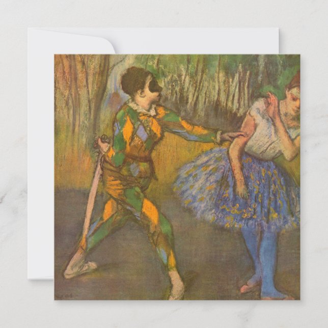 Harlequin und Columbine von Edgar Degas Vintag Art (Vorderseite)