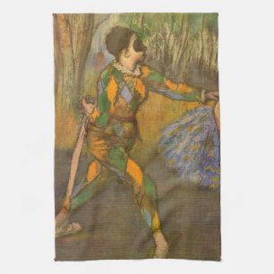 Harlequin und Columbine von Edgar Degas Vintag Art Geschirrtuch