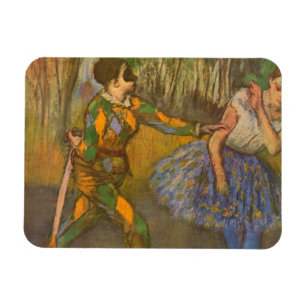 Harlequin und Columbine von Edgar Degas Vintag Art Magnet