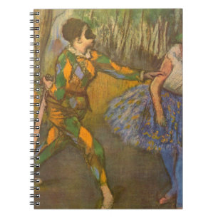 Harlequin und Columbine von Edgar Degas Vintag Art Notizblock