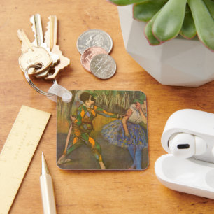 Harlequin und Columbine von Edgar Degas Vintag Art Schlüsselanhänger