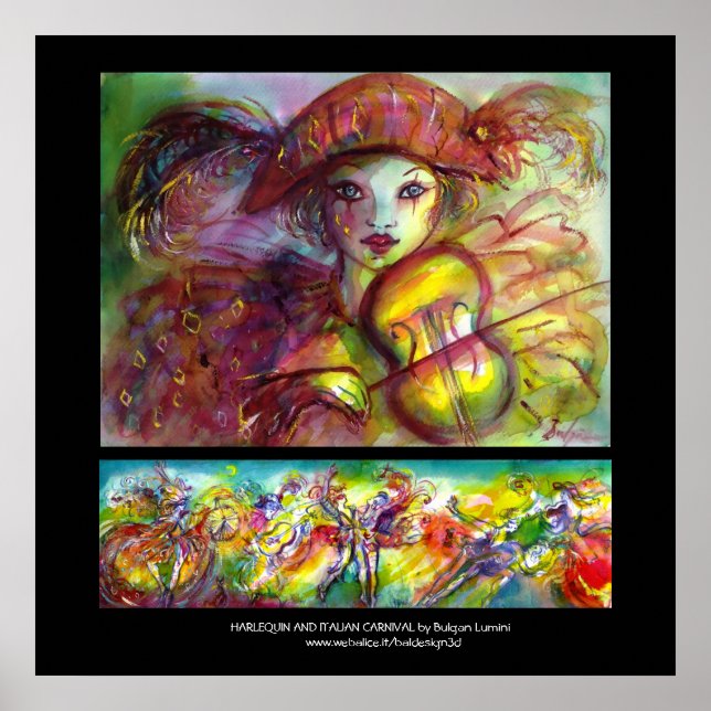 HARLEQUIN UND ITALIENISCHES KARNIVAL POSTER (Vorne)