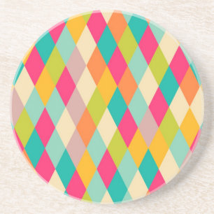 Harlequin-Vintages Muster Untersetzer