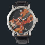 Harlequin Violin Armbanduhr<br><div class="desc">Eine künstlerische Adaption eines Violinschnitts überlagerte sich mit einem Harlequin-Muster. Das ist ein schönes Geschenk für Musiker,  Musiklehrer und für diejenigen,  die klassische Musik mögen.</div>
