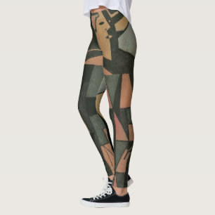 Harlequin von Juan Gris, Vintage-Cubismus-Kunst Leggings