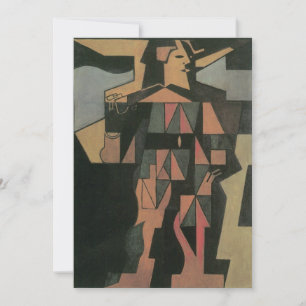 Harlequin von Juan Gris, Vintage kubistische Kunst