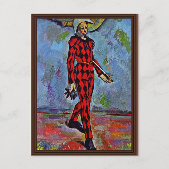 Harlequin von Paul Cézanne (beste Qualität) Postkarte (Vorderseite)
