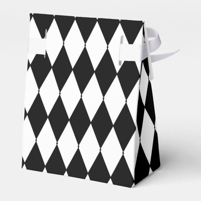 Harlequin White Black Celebrations Multi Styles Geschenkschachtel (Rückseite)