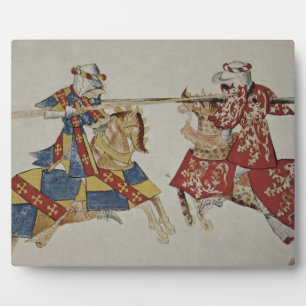 Harley 4205 f.366 Jousting Knights, c.1445 (Vellum Fotoplatte