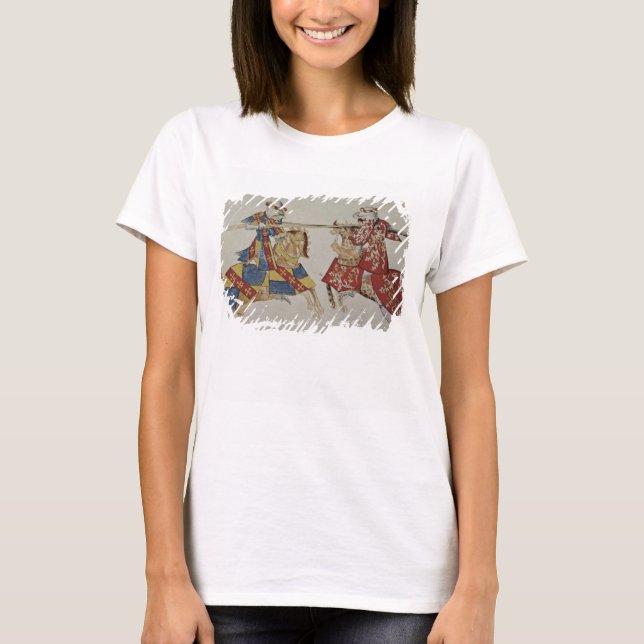Harley 4205 f.366 Jousting Knights, c.1445 (Vellum T-Shirt (Vorderseite)