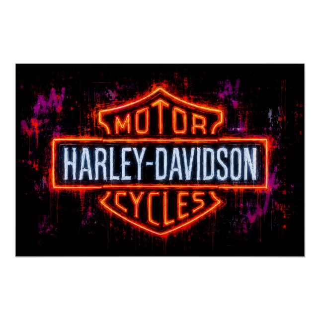 Harley-Davidson Art-Logo Poster (Vorderseite)