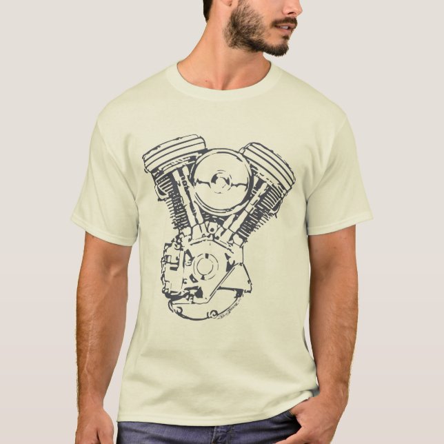 Harley Evolution V-Doppel T-Shirt (Vorderseite)