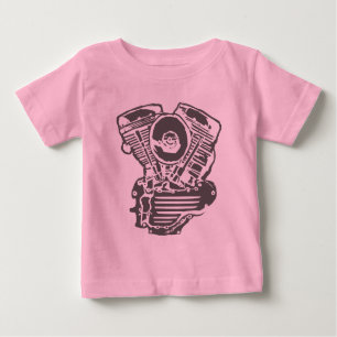 Harley Panhead Motor-Zeichnen Baby T-shirt